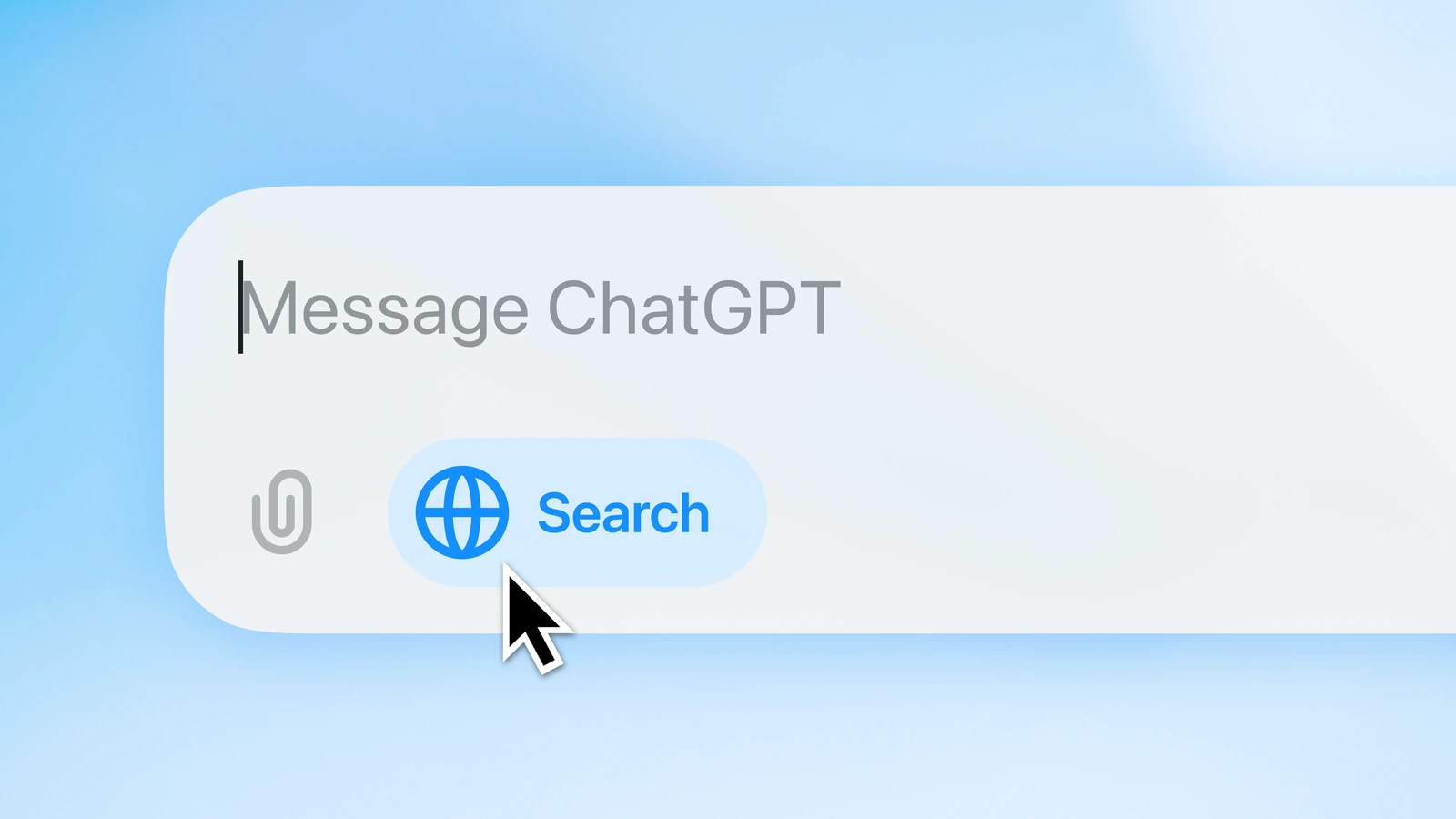 ChatGPTでWeb検索を選択するSearch機能の画面