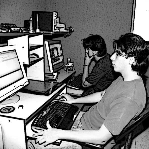 2005年、初期の制作活動の様子