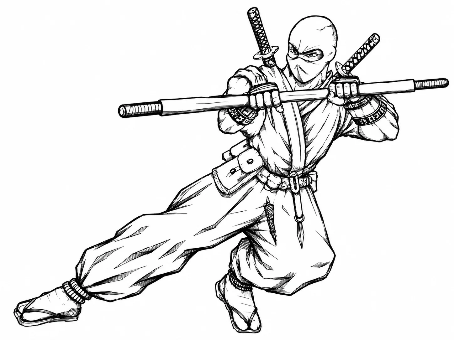 キャラクターラインアートイラスト
