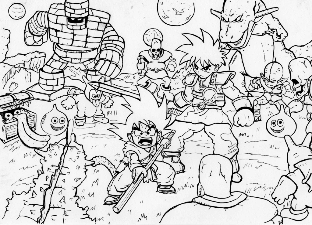 ファンタジーキャラクターの作画研究の制作ビジュアル