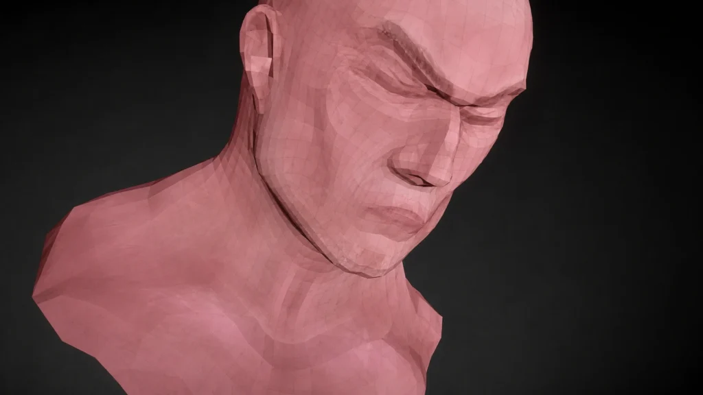 人物頭部の3D造形研究の制作ビジュアル