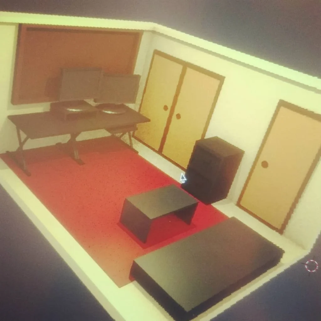 部屋のアイソメトリック3D表現