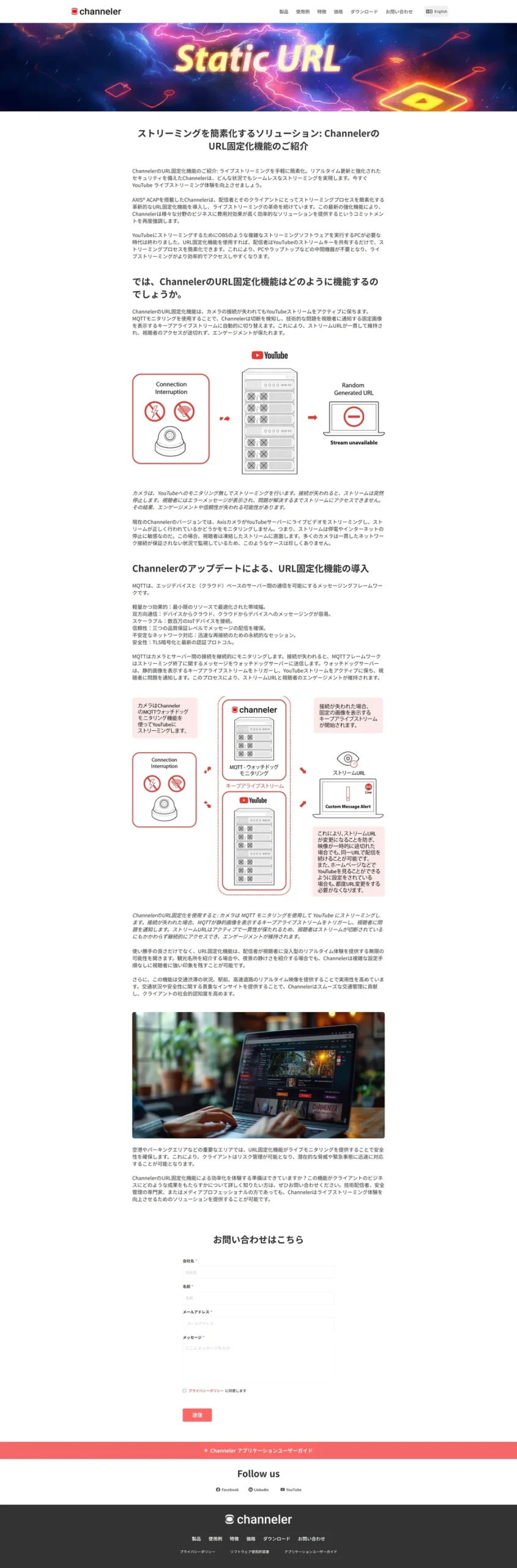 静的URL機能の解説ページ